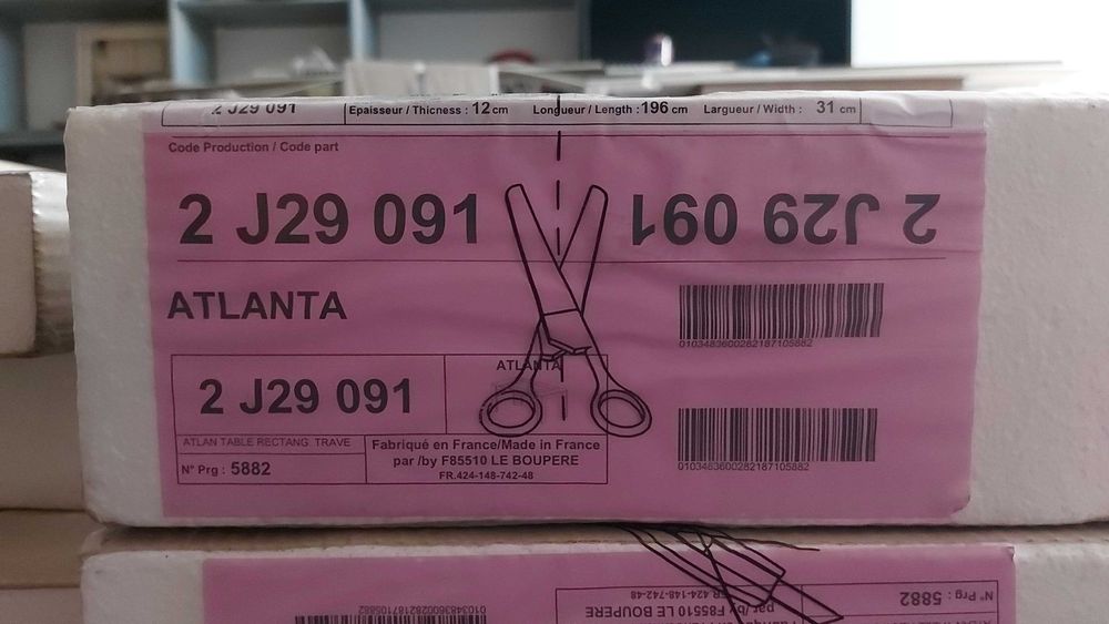 Móvel Conforama – 4 Mesas Retangulares Atlanta, Novas e em Caixa