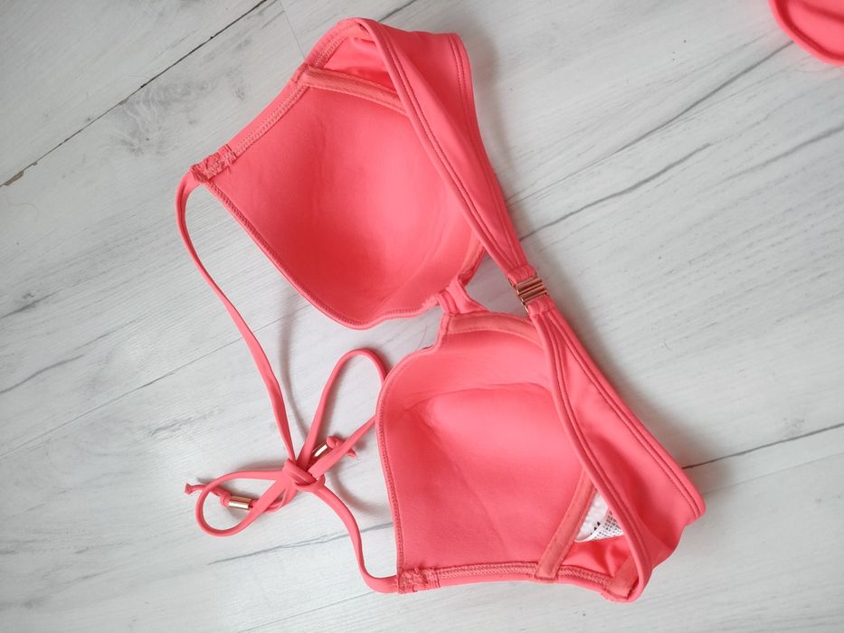 komplet H&M bikini 36 S 80B łososiowy