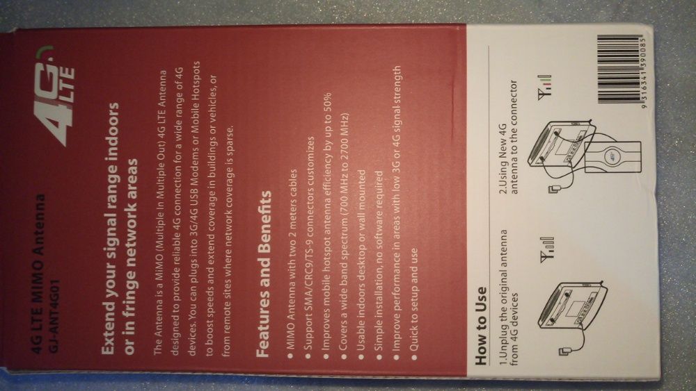 4G LTE Antenna for Hotspot or Router64283909206531122