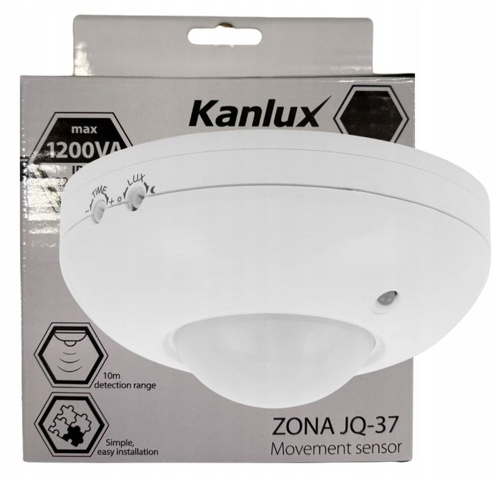Czujnik ruchu Kanlux Zona JQ-37-W 1200W sufitowy natynkowy
