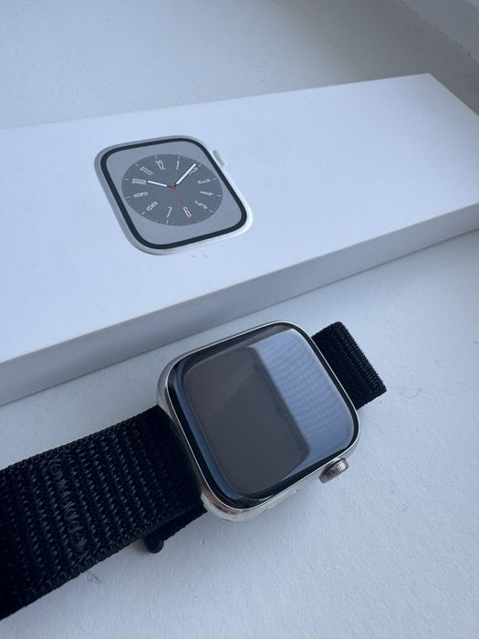 Apple Watch 8 45mm Stainless LTE +GPS – Super stan + dodatkowe paski