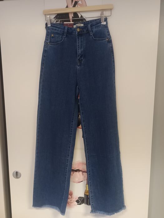 Spodnie damskie jeansowe jeansy szwedy wide leg hit viral style new