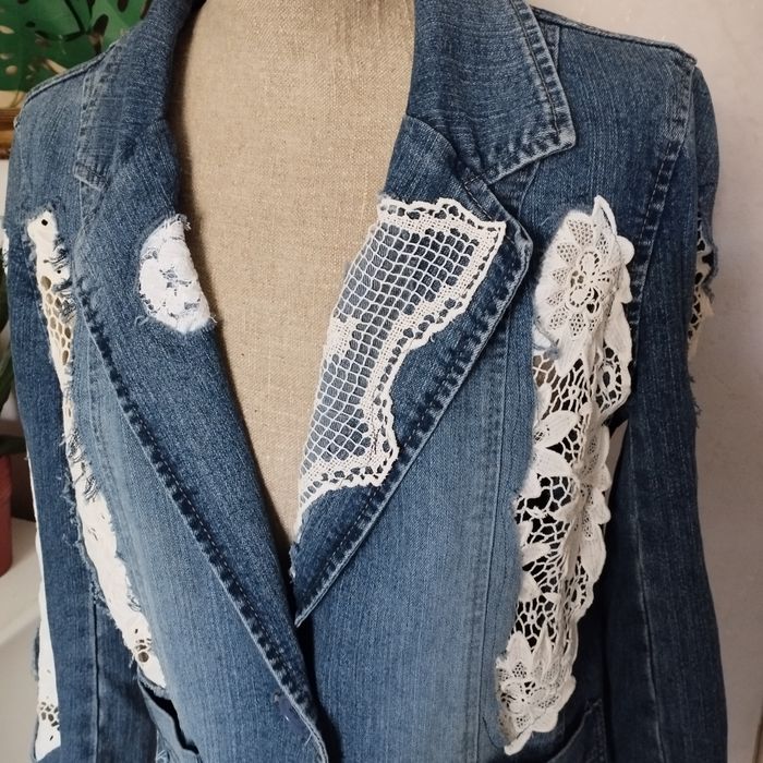 Niepowtarzalna Kurtka jeansowa hand made