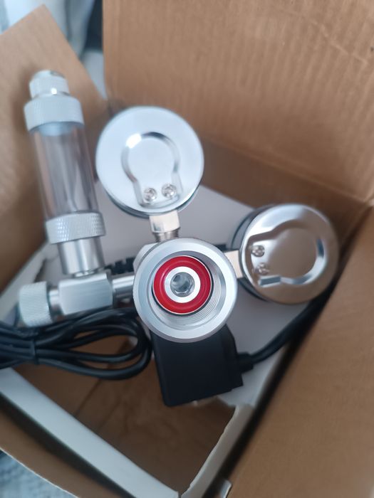Regulador co2 com contador de bolha e válvula solenoide 12v