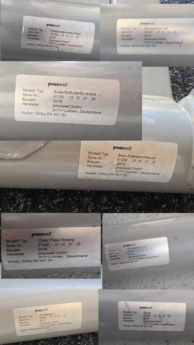 Zestaw maszyn do siłowni/rehabilitacyjnych proxowell