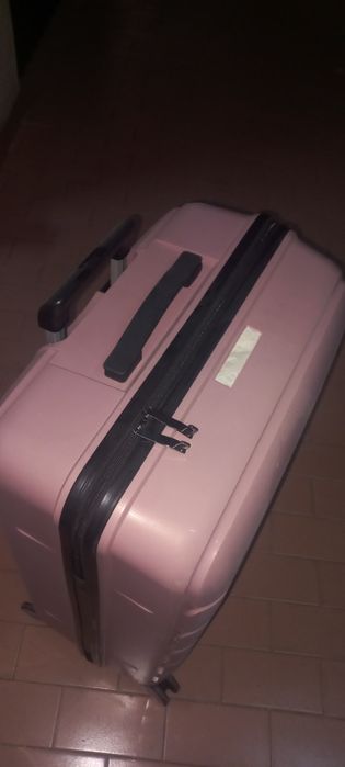 Mala de viagem/trolley rosa 76 cm – 4 rodas