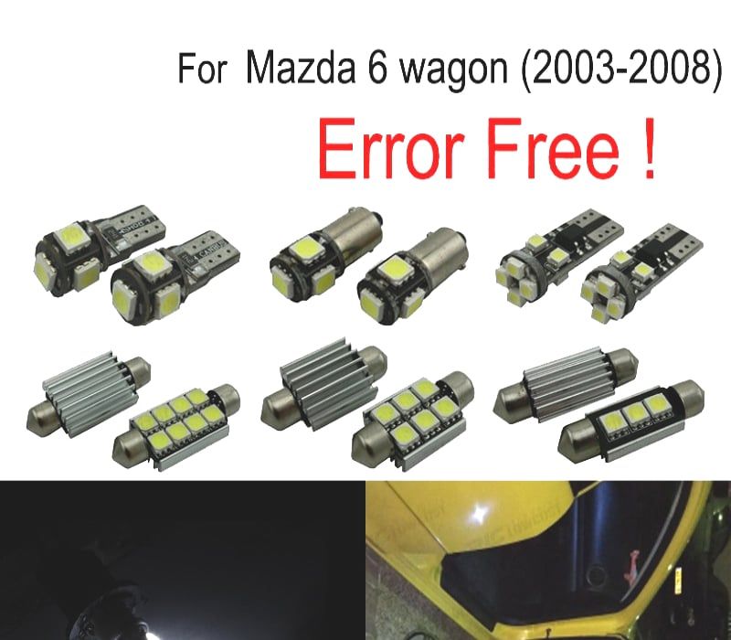 KIT COMPLETO 17 LAMPADAS LED INTERIOR MAZDA 6 WAGON 03-08