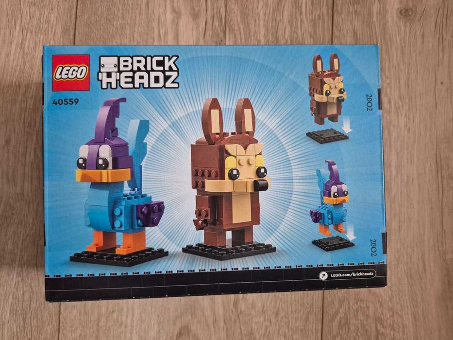 LEGO 40559 BrickHeadz Struś Pędziwiatr i Wiluś E. Kojot