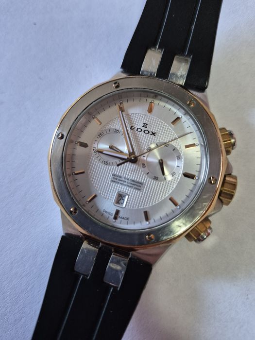 Zegarek męski edox delfin 10110 chronograph