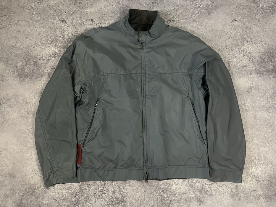 куртка двухстороній prada red tab nylon  vintage