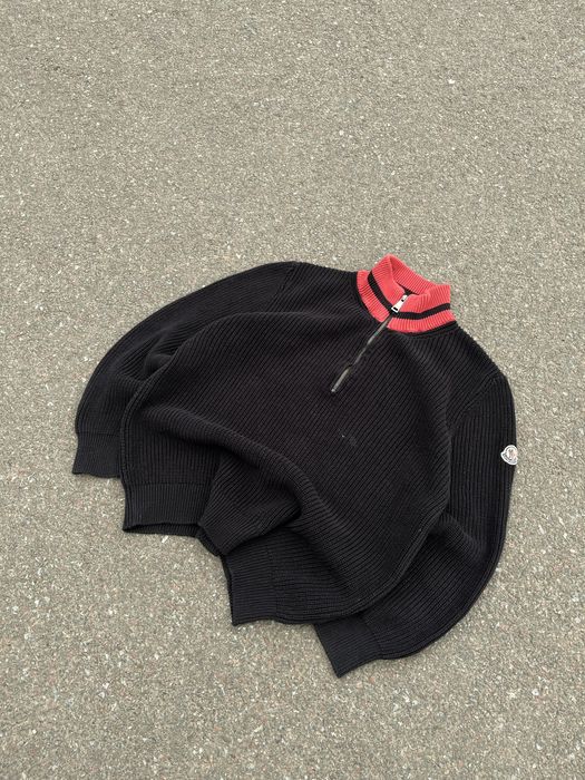Vintage moncler 1/3 zip up hoodie sweatshirt old money polo dripp