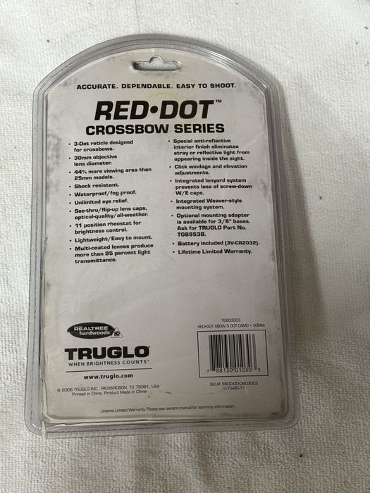 Mira Red Dot da Truglo crossbow series