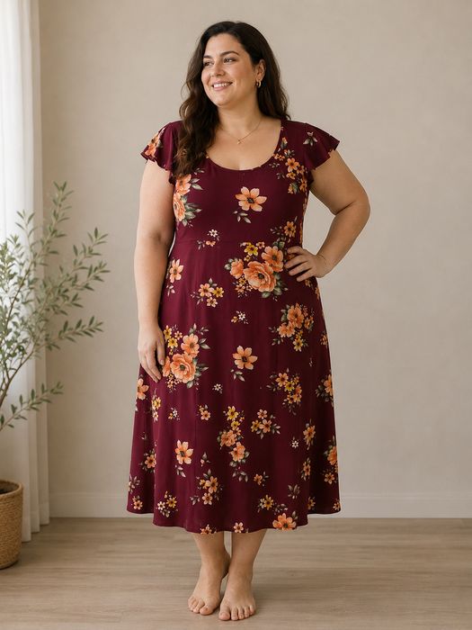 Sukienka letnia damska Boho kwiaty modna pasek rozmiar XXL