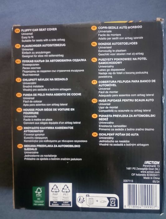 Pokrowiec na fotel samochodowy BUBBLE BLACK C&C