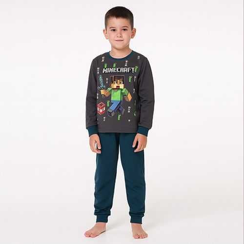 Утеплена піжама 4 моделі,з гри Майнкрафт, футера з начосом,116-140