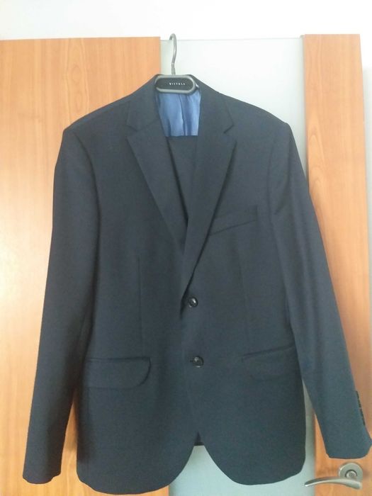 Garnitur granatowy męski Vistula 176/104/90(92), stan idealny!