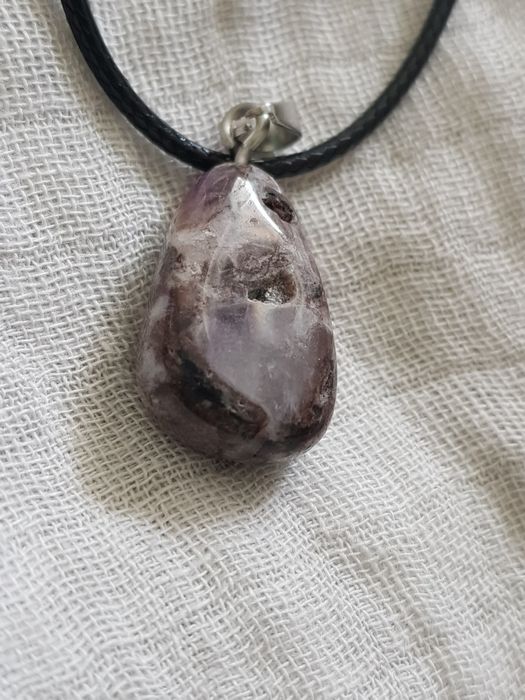 Colar pendente pedra cristal gota lágrima irregular * várias pedras