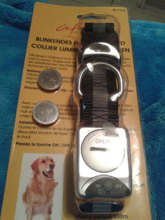 Nowa Obroza INFACTORY Dla DUZEGO PIESKA Obwod Szyji 35-65cm