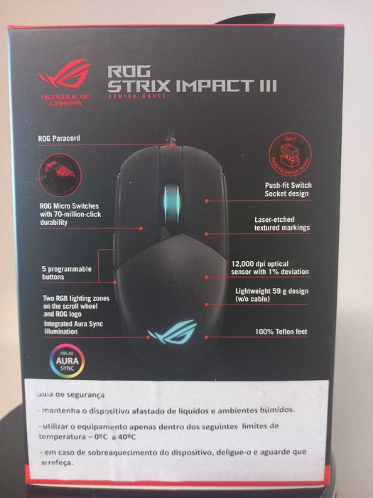 Rato ASUS ROG Strix Impact III Gaming Mouse