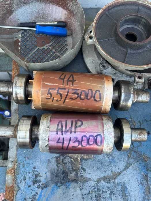 Ротор электродвигателя, кожух , борно