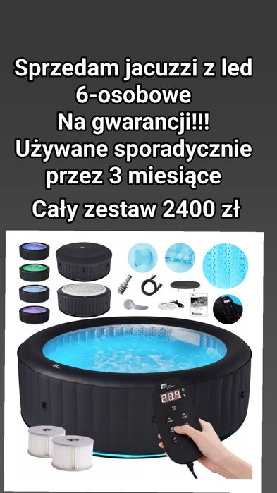 Dmuchane Jacuzzi 6-osobowe z led na gwarancji