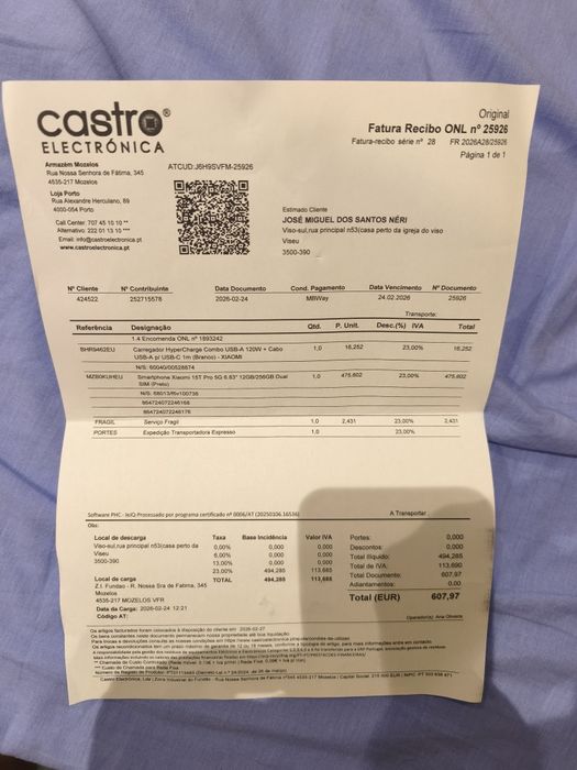 Xiaomi 15T Pro 256GB Como Novo +  carregador 120W Original