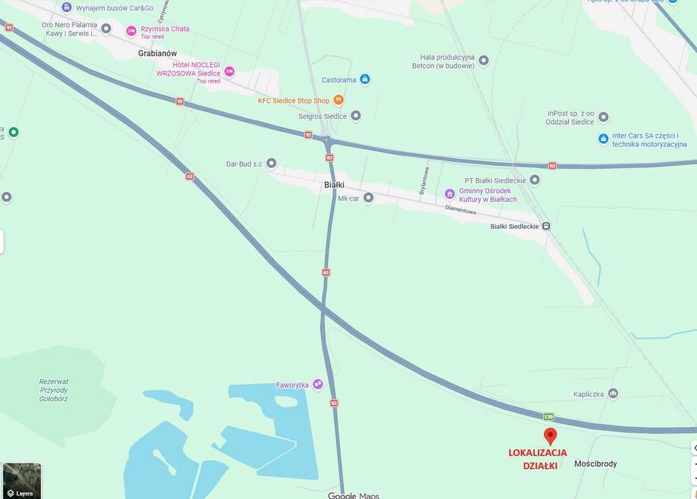 Działka 2700 m² z mediami – Mościbrody blisko Siedlec
