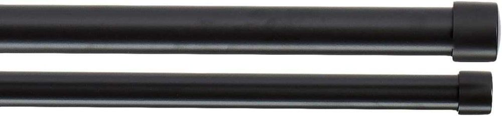 Karnisz podwójny Amazon Basics - 91,4 - 182,8 cm, czarny