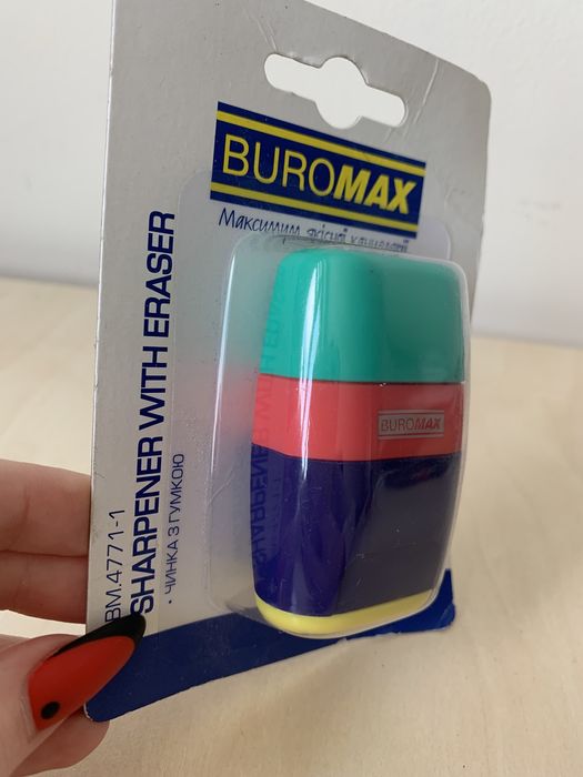 Ластик+точилка Brumax с контейнером 2 отверстия (BM.4771-1)