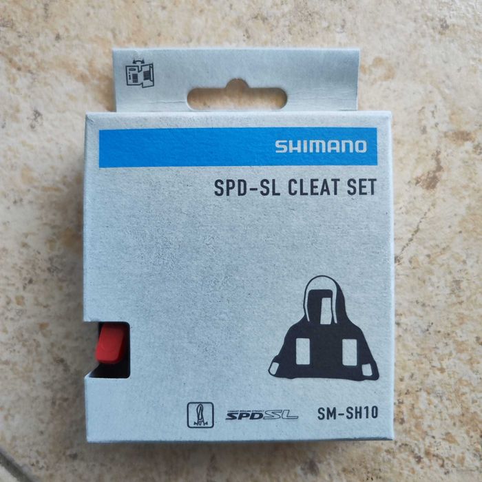 Conjunto Cleats Shimano SM-SH10 SPD-SL Vermelho