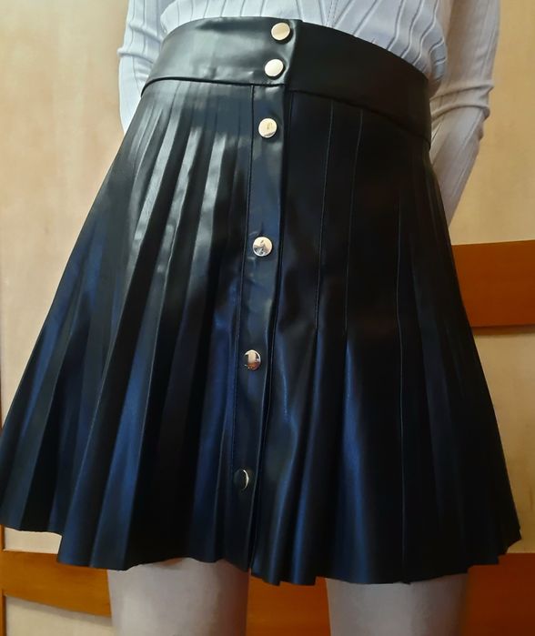 Спідниця - плахта з екошкіри, 36 розмір.