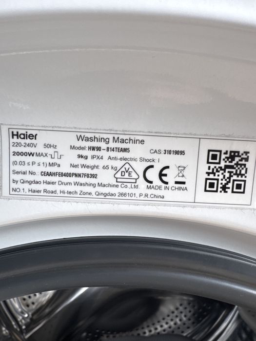 Pralka Haier 9kg (Funkcja Pary) (Gwarancja)