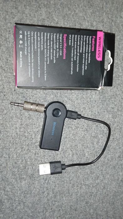 Bluetooth AUX Приемник  адаптер music mp3 Receiver блютуз 3.5мм аукс
