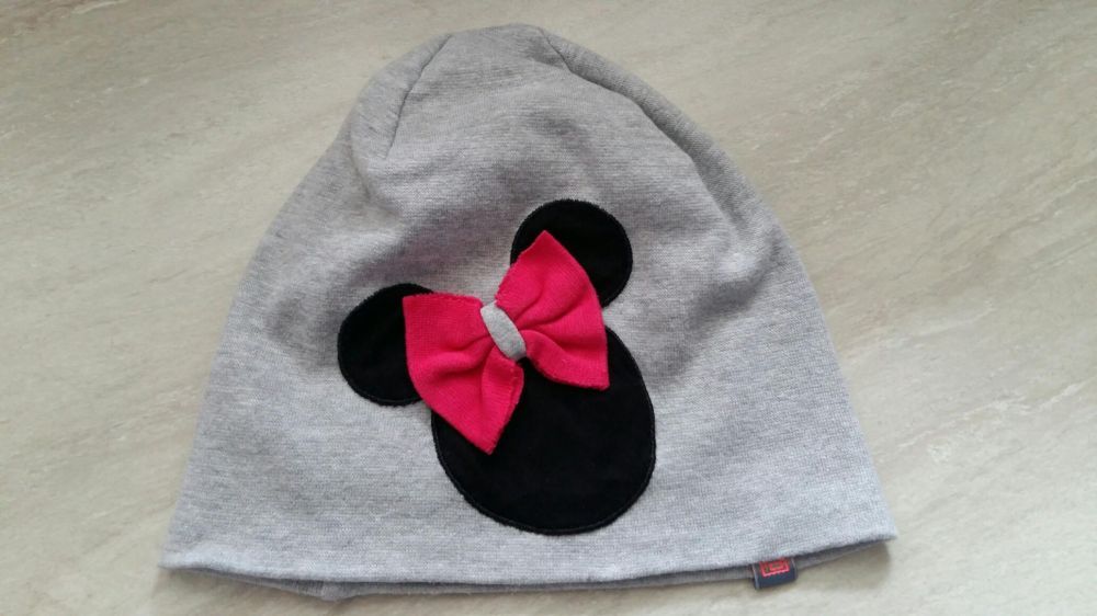 Komplet czapka + komin, minnie, kokardki !