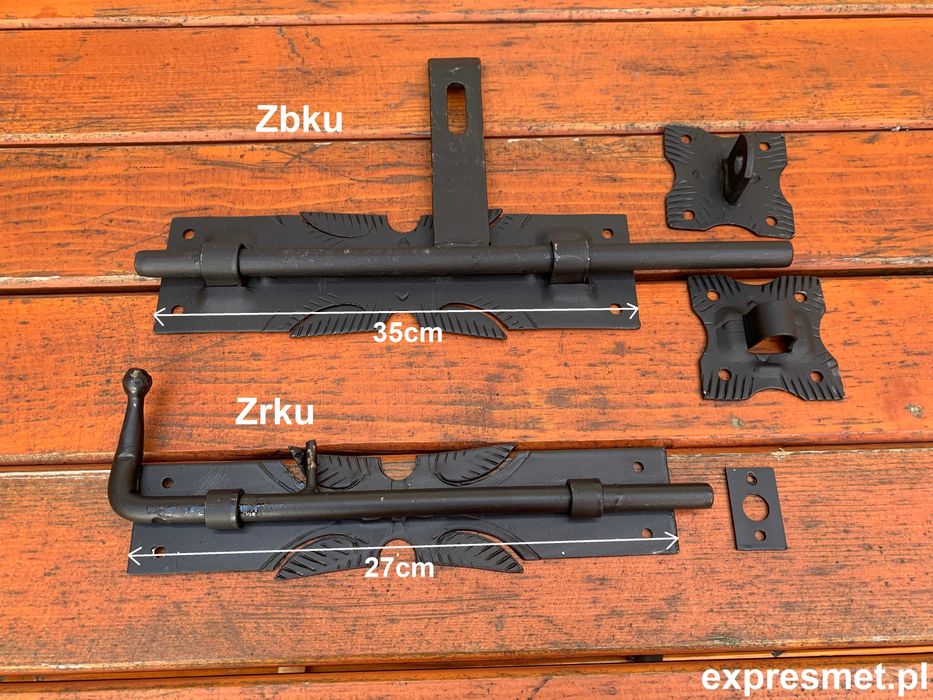 Zawias pasowy KUTY 80cm + hak Zawiasy do drzwi zasuwa RETRO klamka kut