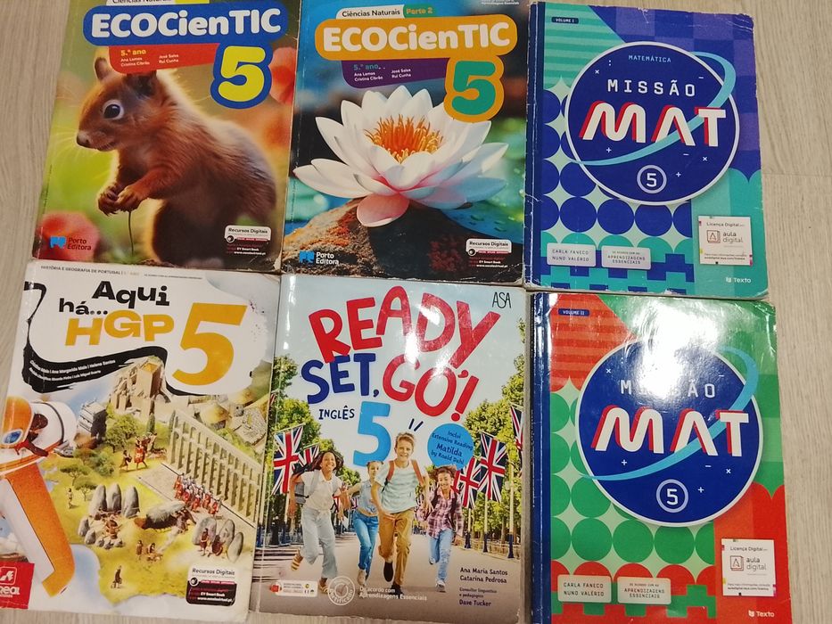 Livros escolares 5 anos