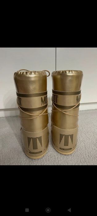 Moon boot złote śniegowce