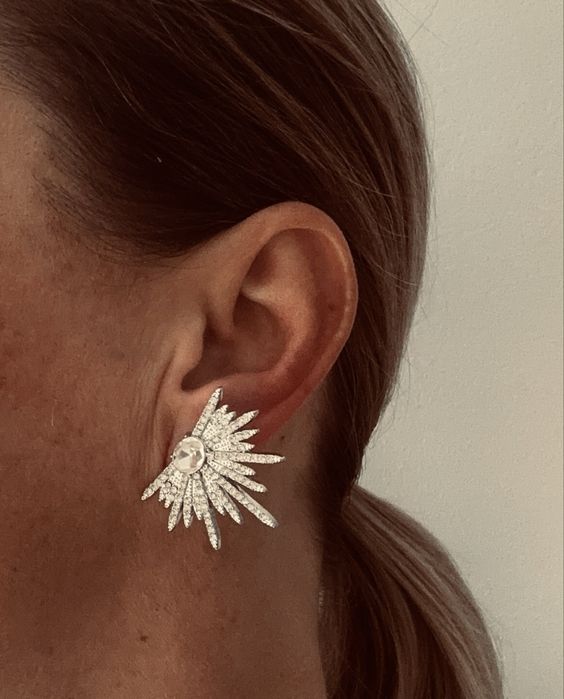 Kolczyki srebrne stal nierdzewna półksiężyc glamour nowe eleganckie