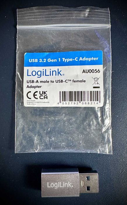LogiLink przejściówka złącze USB USB-C na USB Srebrny Nowy