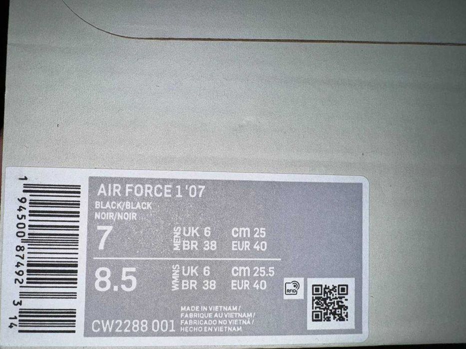 Nike Air Force 1 Black 40, 41, 42, 43, 44, 45, 46
