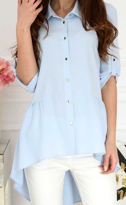 Koszula damska La Blanche 36, błękitna , śliczna #casual