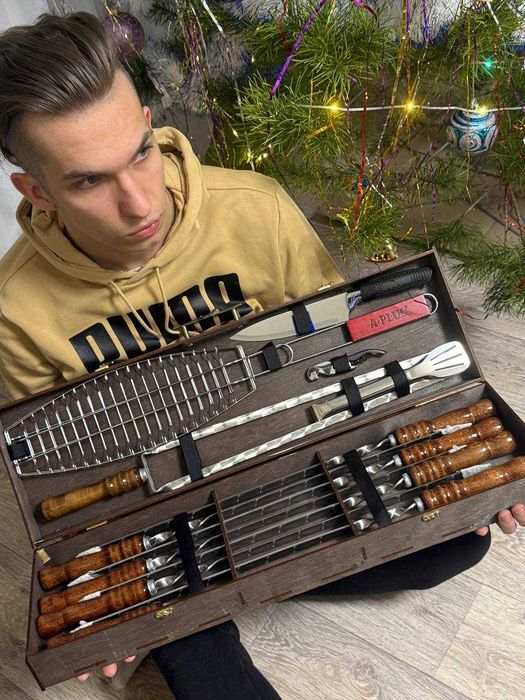 Подарунок який здивує всіх! Подарок набір шампурів у кейсі! Шампура!