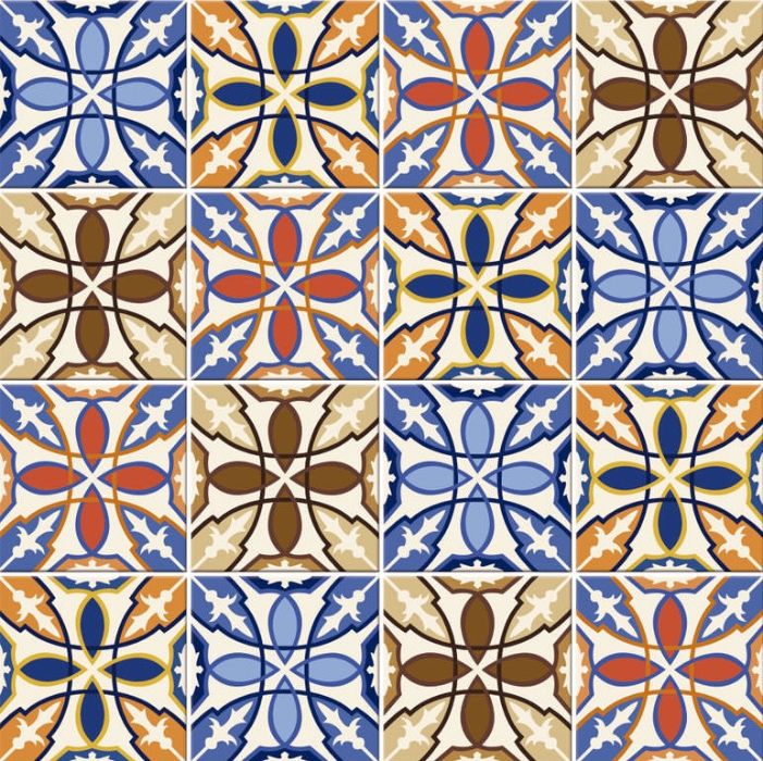 Azulejo antigo pintado à mão