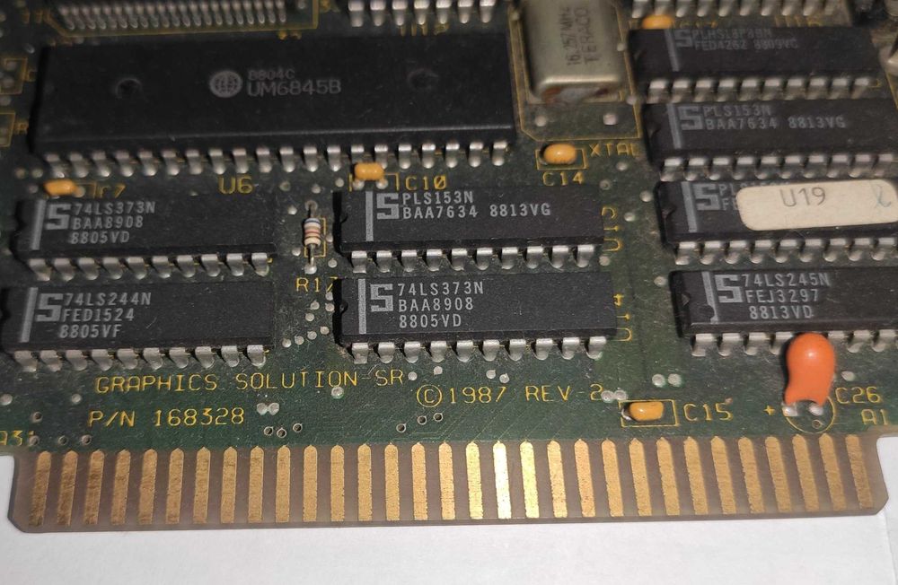 Placa gráfica ATI Graphics Solution-SR ISA 8 bit, muito ANTIGA