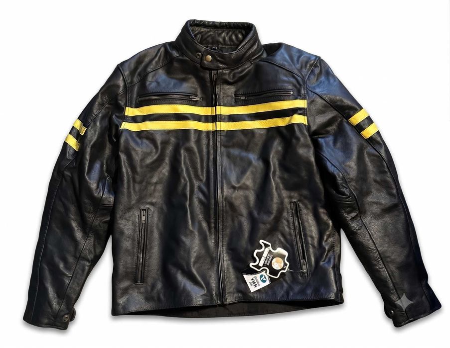 Нова Шкіряна мото куртка Cafe Racer HWK Moto L, XL, XXL
