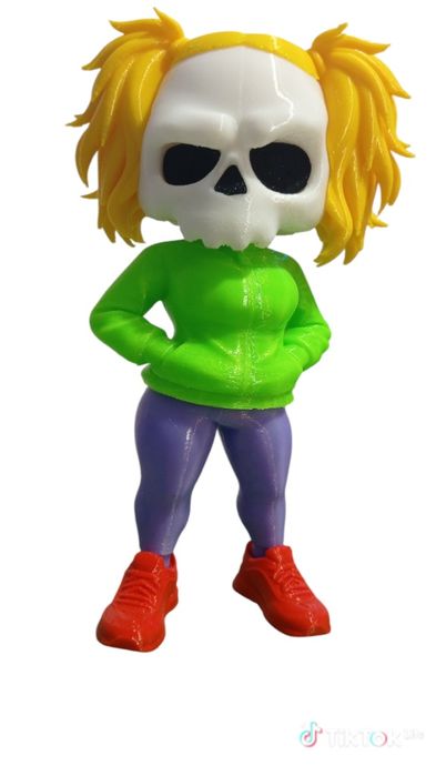 3д статуетка  скелет