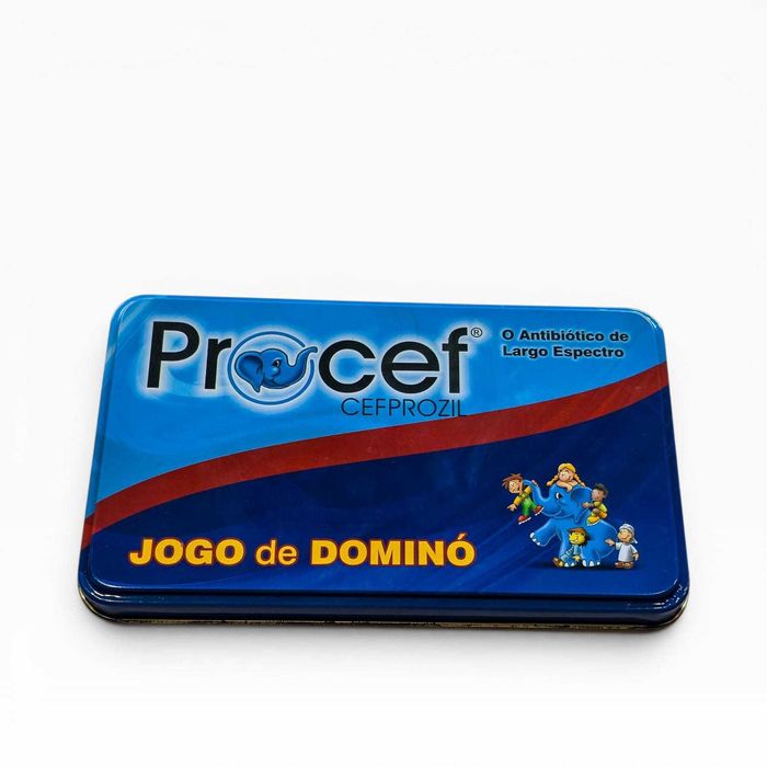 Jogo Dominó Procef Cefprozil Caixa Metálica — Novo