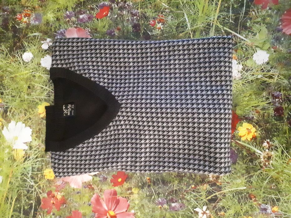 Swetr męski r.58 czarno-szary