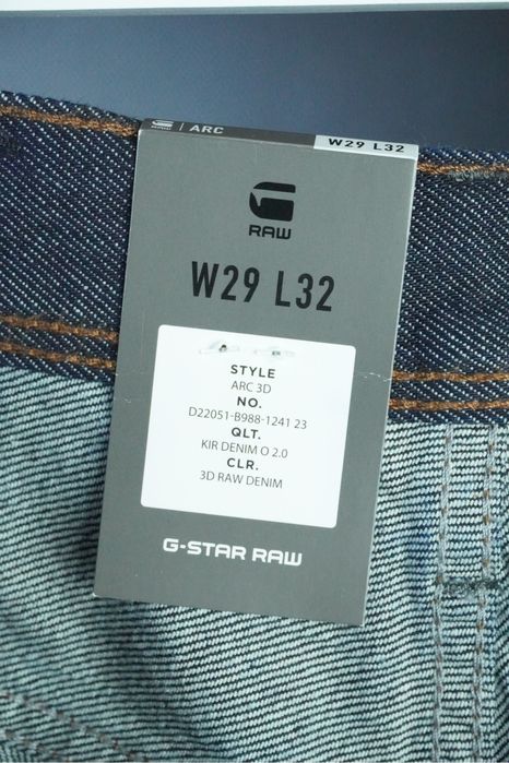 Чоловічі джинси | оригінал | G-STAR RAW ARC 3D Sn99 3D RAW Denim Indigo Wash D22051-B988-1241 23 W29 L32