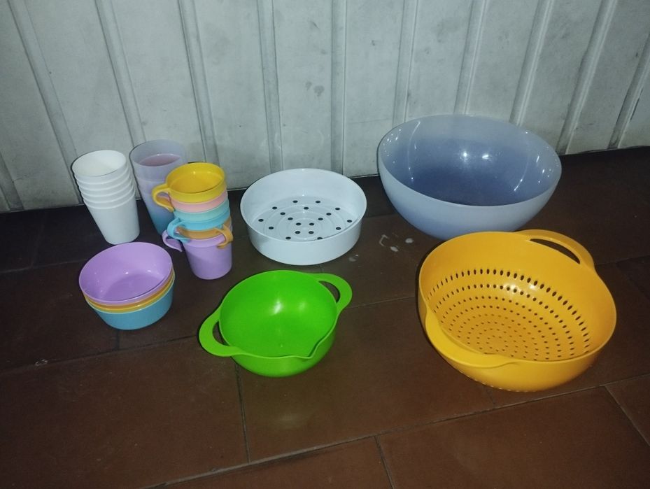 Conjunto loiça plástico